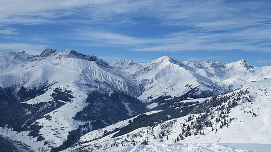 vinter, Ski, Skidåkning, Tyrolen, offpist skidåkning, vintrig, Mountain