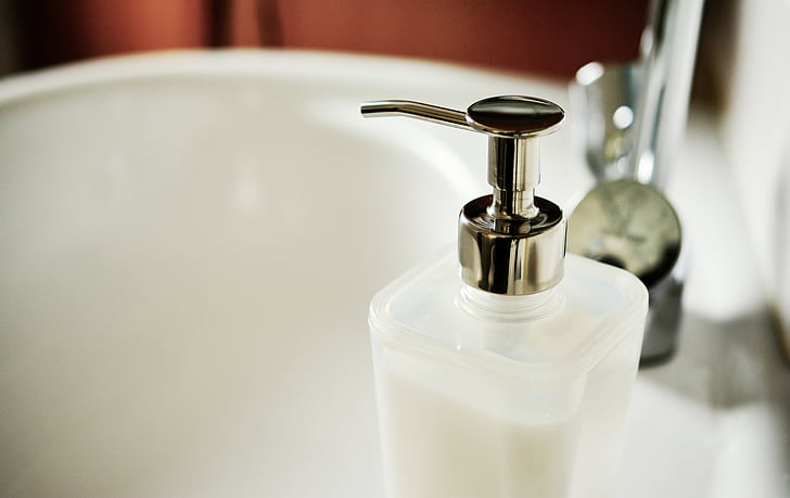 SOAP dispenser, ziepes, šķidrās ziepes, vannasistabas izlietne, tīrība, mazgāt, ķermeņa kopšana