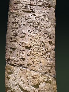 mayan, old, monolith, prehispanic, culture, mexican, archaeology