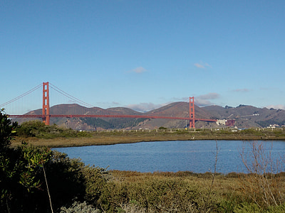 brug, San francisco, Amerika, Californië, Golden gate, bezoekplaatsen, zee