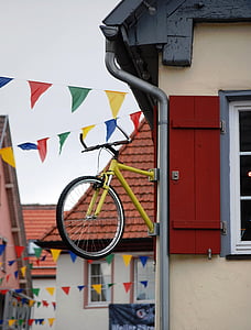 cykel, Vintage, fälgar, Tyskland, cykel, hängande, cykelaffär