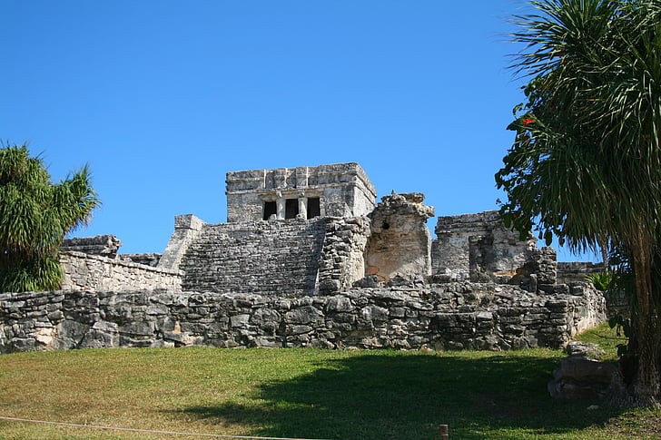 gammal byggnad, Yucatan, Mexico, halvön, historia, Maya, Mayakulturen