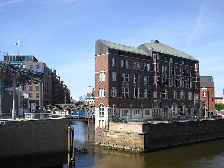 Hamborg, Speicherstadt, hjem, gamle speicherstadt, bygning, kanal, vandveje
