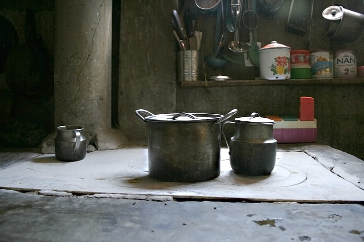 kitchen, old, pots, comal