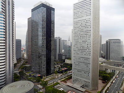 Shinjuku, Tóquio, Hilton, arranha-céu, cidade, arquitetura, paisagem urbana