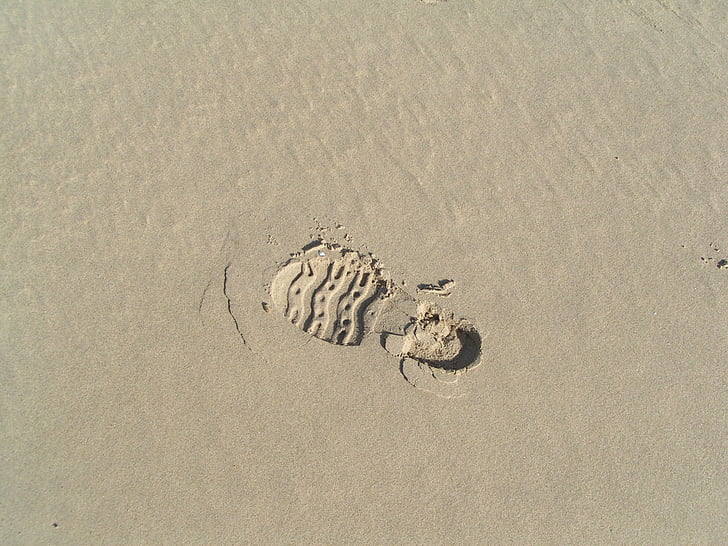 αποτύπωμα, Άμμος, παραλία, κόκκοι άμμου, ίχνη, μοτίβο, απόσπασμα από την παραλία