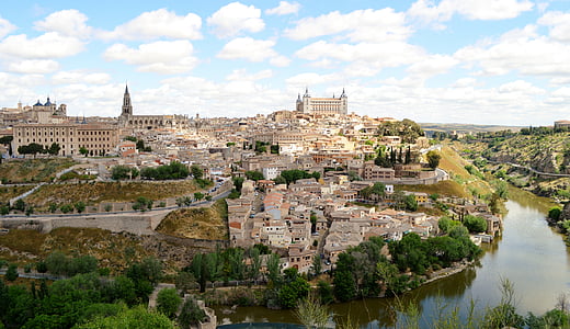 Toledo, Španělsko, řeku Tajo, Vista
