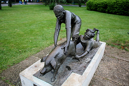 Monumento, estatua de, gracioso, Parque de Ibirapuera
