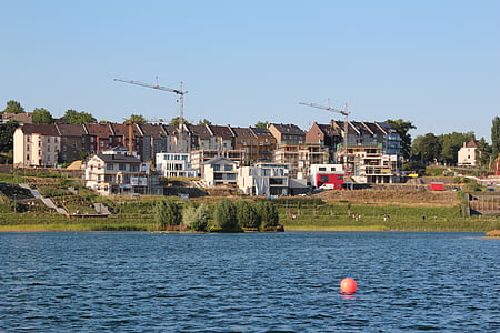 Bagian konstruksi, Phoenix Danau, Dortmund, otoritas, bangunan, Crane, Danau