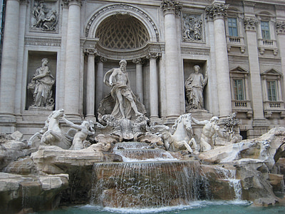 Trevi-fontænen, Rom, Trevi, springvand, Leonardo da vinci