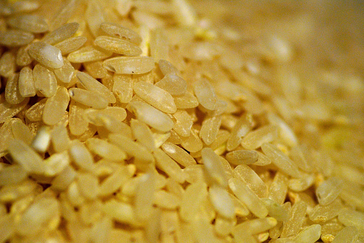 gạo, thực phẩm, Các loại ngũ cốc, ăn được, màu vàng, màu nâu, nguyên liệu