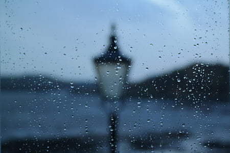 дъждовно, Прозорец, дъждовните капки