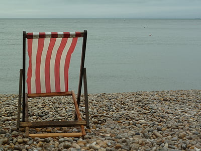 плаж, седалка, релакс, стол, море, океан, изглед