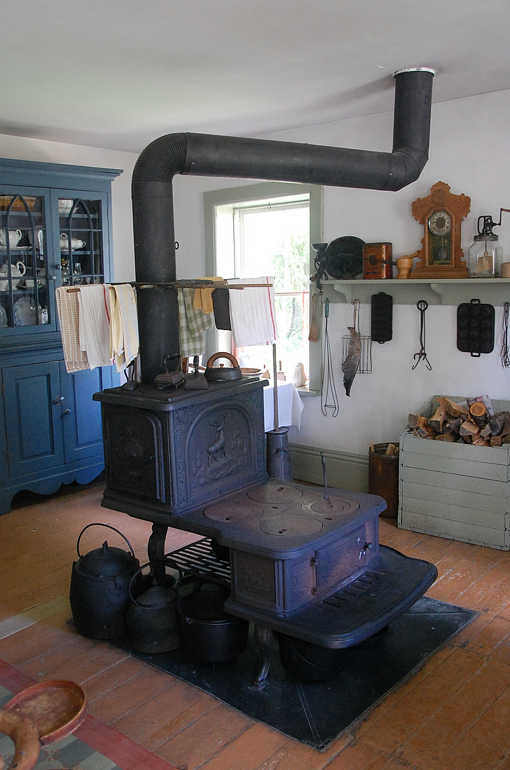 old, wood stove, wood, stove, pioneer, vintage, traditional