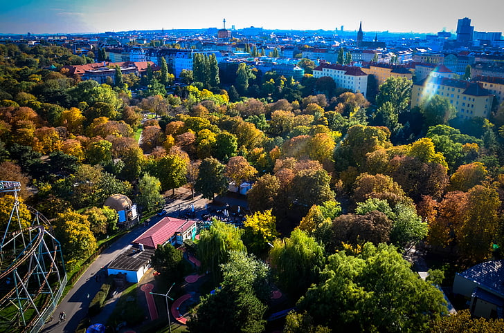 Vídeň, Prater, podzim, město, Rakousko