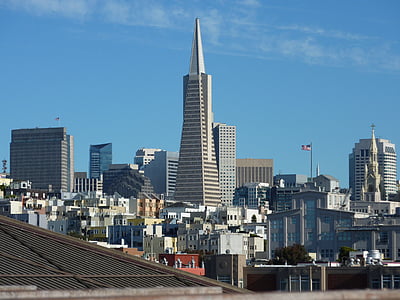 San Franciskas, Kalifornijos, Jungtinės Amerikos Valstijos, Amerikoje, Panorama, dangoraižis, Miestas