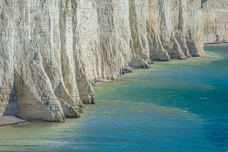 sept sœurs, l’Angleterre, roches, East sussex, Beachy head, nature, mer