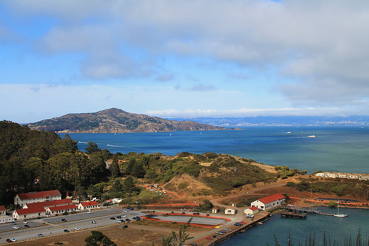 пейзаж, Сан Франциско, вода, море, Бей