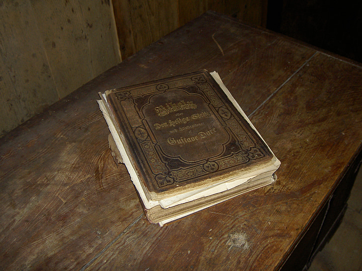 old, antique, book, bible, guestbook, table, sweden
