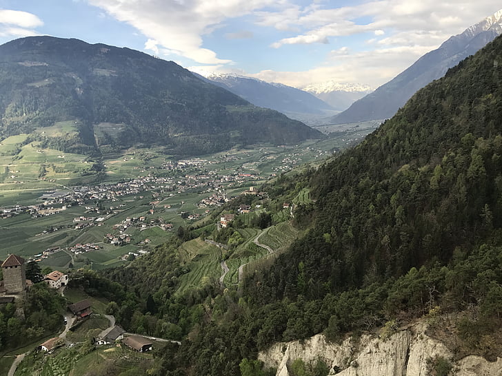 Tirol do Sul, Val venosta, Tirolo, montanha, natureza, Verão, paisagem