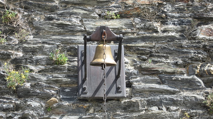 bell, old, roche, wall