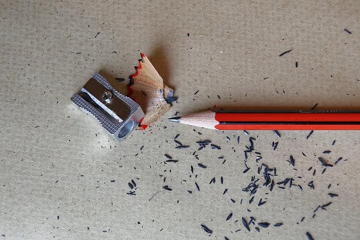 pencil, sharpener, pencil sharpener, shavings, school, drawing, wood