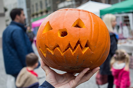 halloween, pumpkin, carving, orange, seasonal, lantern, face