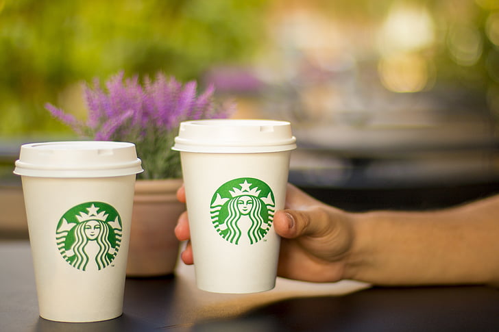 Kaffee, Café, trinken, Bokeh, Lebensstil, Starbucks, Getränke