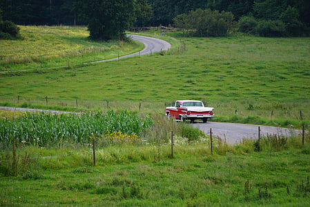 countryside, raggaråk, road, transportation, car, nature, rural Scene