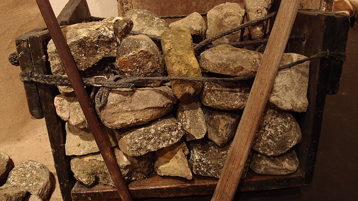batu, tambang, dinding, tradisional, blok