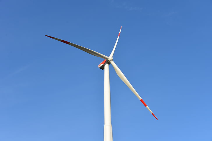 ローター, 風車, エネルギー, エコ エネルギー, 空, ブルー, 環境技術