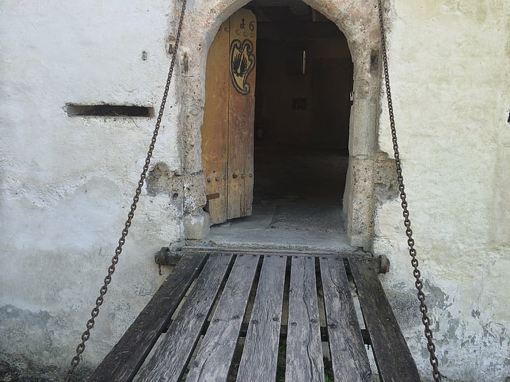 cửa, mục tiêu, drawbridge, lâu đài, Hallwil