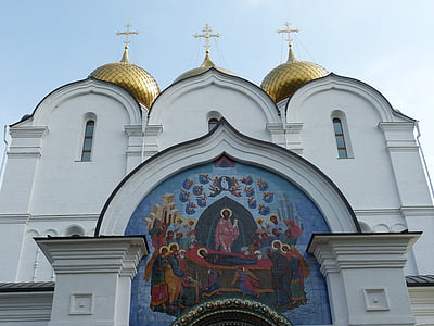 Yaroslavl, Rusija, bažnyčia, katedra, Architektūra, stačiatikių, kupolas