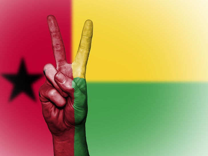 Bissau-Guinea, Guinea, Bissau, béke, kéz, nemzet, háttér