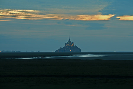 Mont saint michel, kláštor, Normandy, Francúzsko, kostol