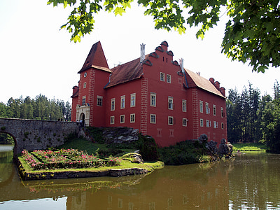 pilis, Červená lhota, paminklas, ežeras, Čekijos Respublika, istorija