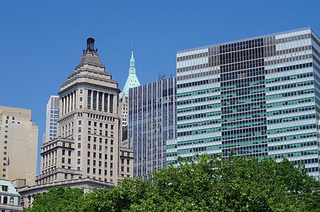 New york, Kota, Megalopolis, Amerika, bangunan, Kantor, pemandangan