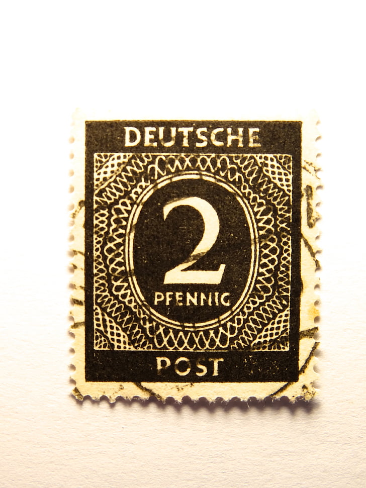 stamp, dimed, post, germany