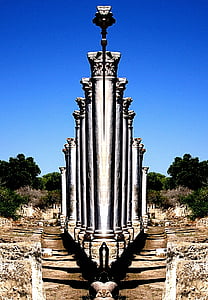 Salamine, romain, les ruines, marbre, colonne, site, archéologiques