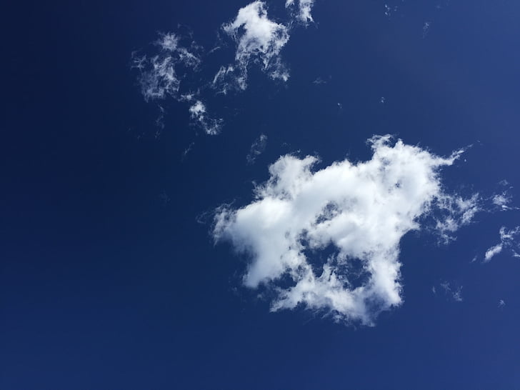 nebo, oblak, vzdušje, vreme, modra, poletje, zraka
