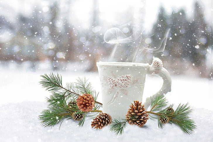 cafè, tassa, l'hivern, beguda, tassa de cafè, begudes, tassa de cafè