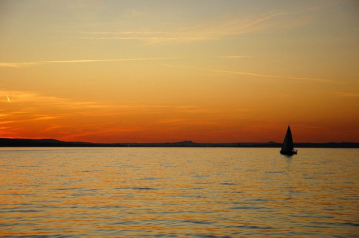 lake constance, water, dusk, waters, panorama, sky, sunset