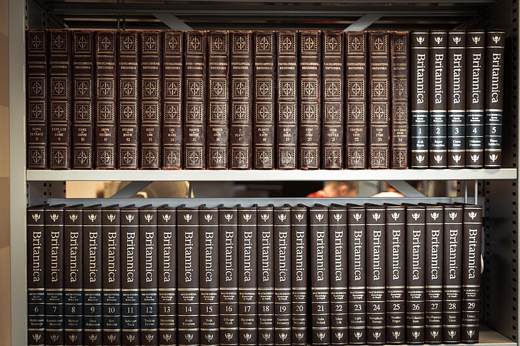Biblioteca, llibre, Britannica, lectura, ordinadors, l'educació, coneixement
