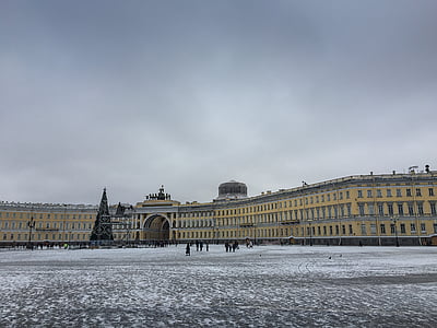 Rusland, Saint petersbourg, Palace square, Ark, het platform, Europa, beroemde markt