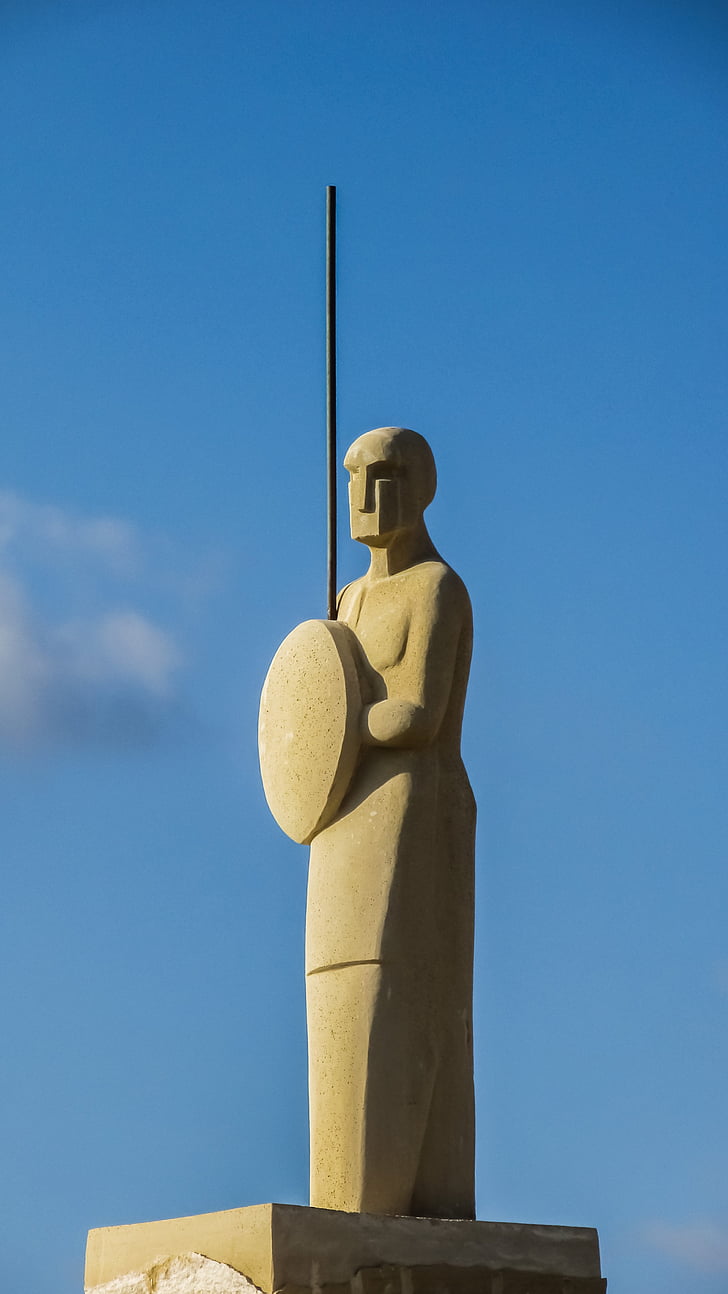 Cipru, Ayia napa, Parcul de sculptură, războinic, Statuia