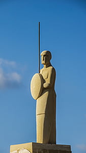 Cypr, Ajia napa, park rzeźb, Wojownik, posąg