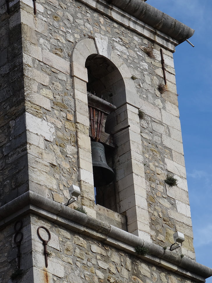 church bell, france, provence, old, architecture, tower, bell