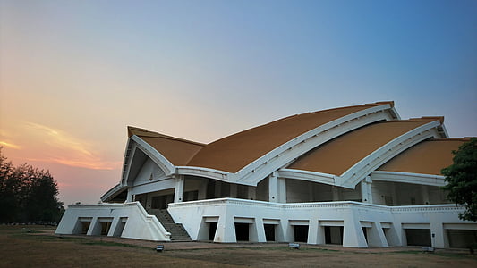 Khonkaen, Universidade, Khonkaen Universidade, arquitetura, casa, exterior do prédio, ao ar livre