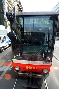 τραμ, Πράγα, μεταφορές, κόκκινο, τρένο, ταξιδιώτες, σιδηροδρόμων