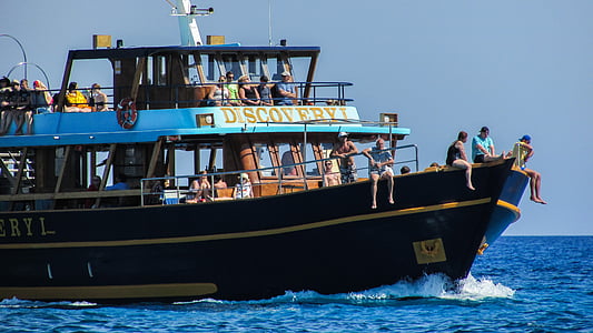 cyprus, ayia napa, cruise boat, tourism, vacations, sea, nautical Vessel